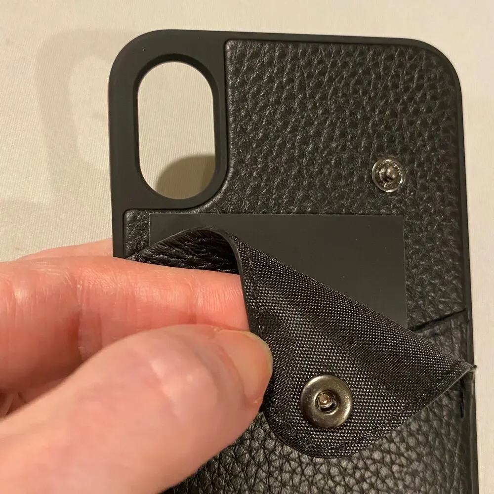 New BANDOLIER Black Leather Wallet iPhone Case X IPHONE 10 & Xs Mens unisex